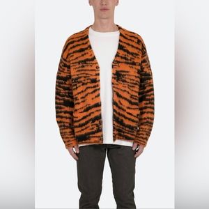 NEW Mnml Mohair Zebra Cardigan Sweater – Orange/Black NWT